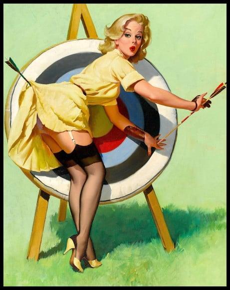 Placa Decorativa Pin Up Alvo