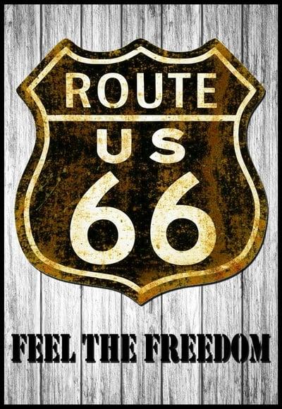 Placa Decorativa Route 66 Feel The Freedom