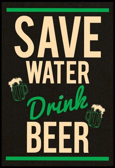 Placa Decorativa Save Water Drink Beer