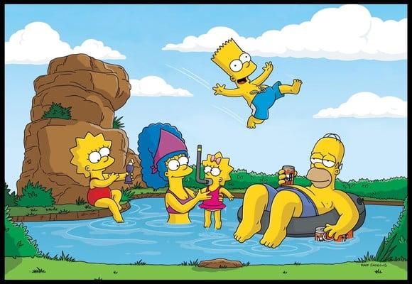 Placa Decorativa Simpson S Lago