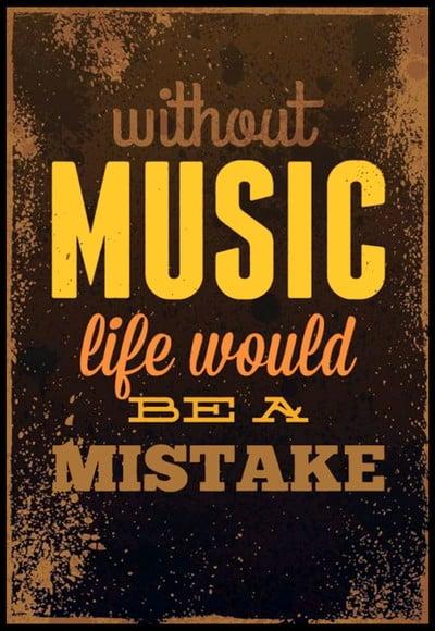 Placa Decorativa Without Music