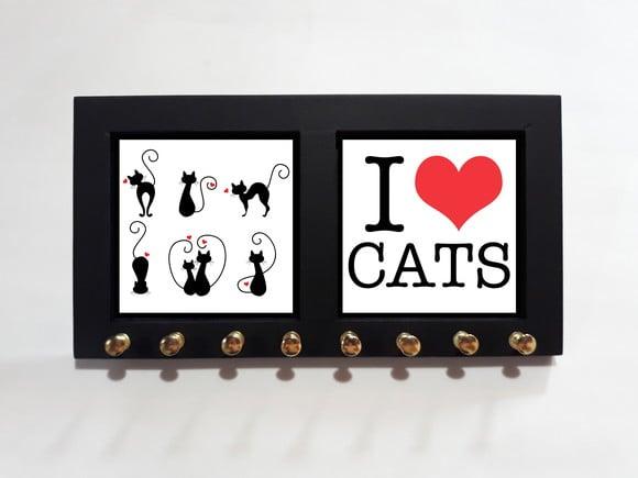 Porta Colar I Love Cats
