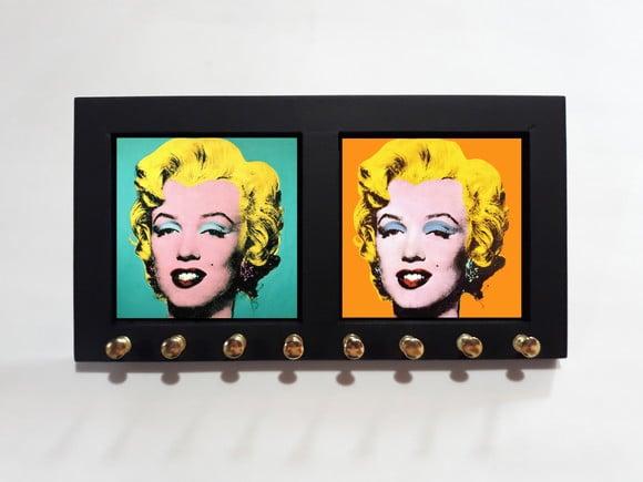 Porta Colar Marilyn Monroe Pop Art (Preto)