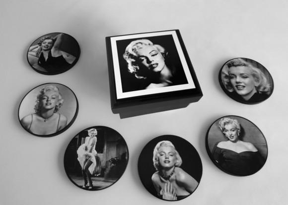 Porta Copos Marilyn Monroe Preto e Branco
