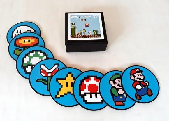 Porta Copos Super Mario Pixel