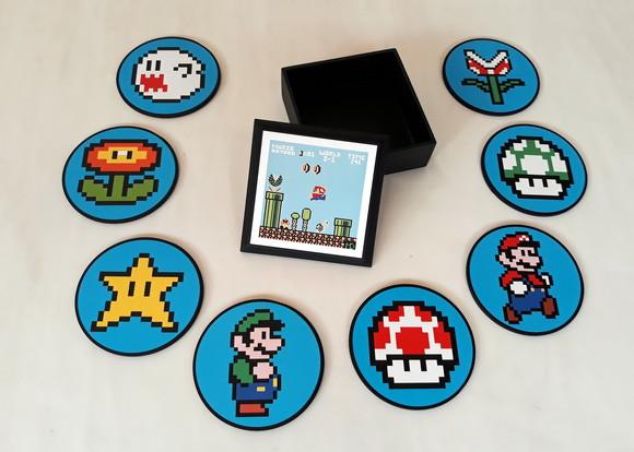 Porta Copos Super Mario Pixel