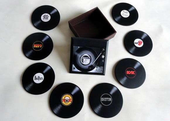 Porta Copos Vinil Bandas