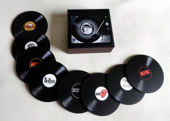 Porta Copos Vinil Bandas