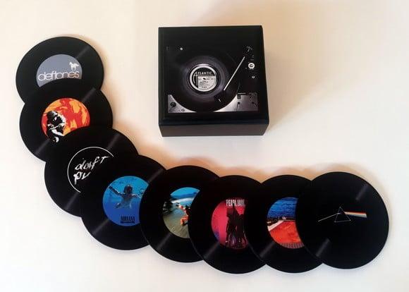 Porta Copos Vinil Single Capas Rock