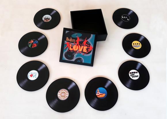 Porta Copos Vinil Beatle s Love