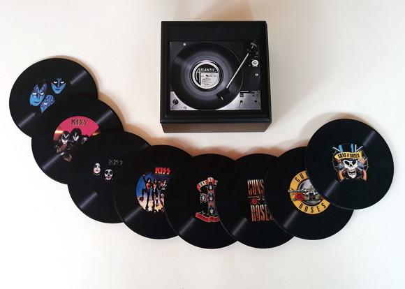 Porta Copos Vinil Single Kiss e Guns