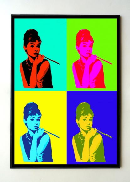 Quadro Audrey Hepburn Pop Art