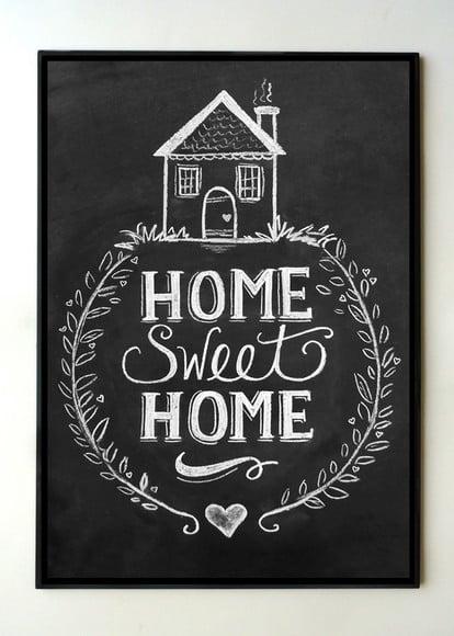 Quadro Chalkboard Home Sweet Home