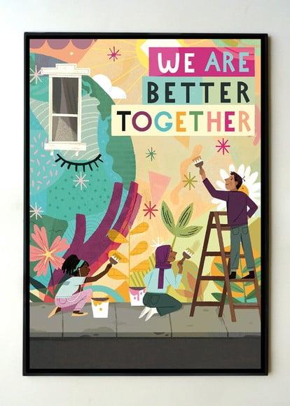 Quadro de Frase We Are Better Together