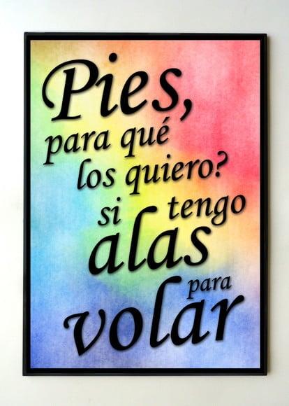 Quadro Frase Frida Aquarela 1