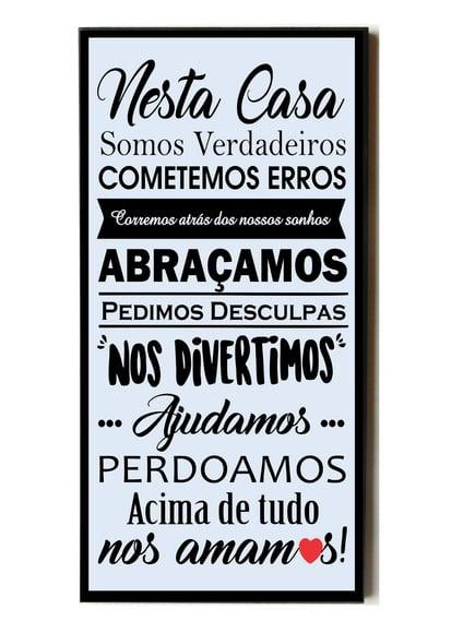 Quadro frase Nesta Casa