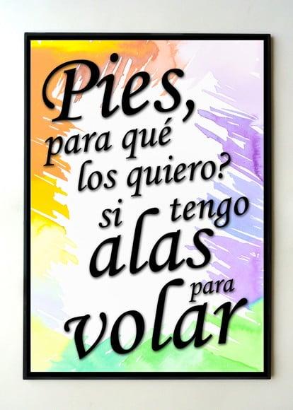 Quadro Frase Frida Aquarela 2