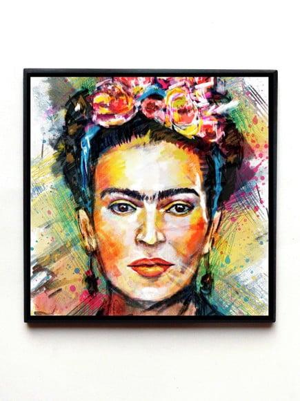 Quadro Frida Aquarela