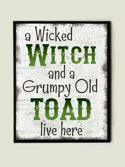 Quadro frase Wicked Witch