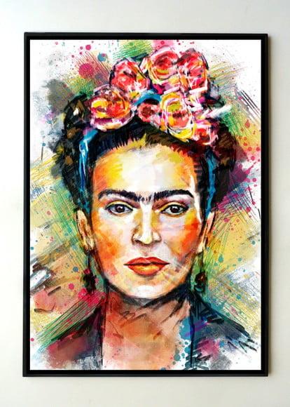 Quadro Frida (Aquarela)