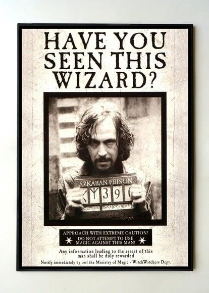 Quadro Harry Potter (Cartaz Sirius Black)