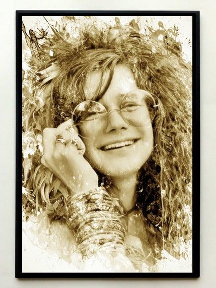 Quadro Janis Joplin Sépia