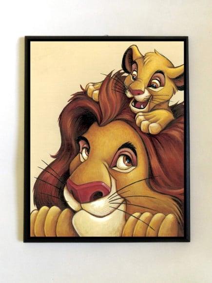 Quadro Rei Leão (mufasa e Simba)