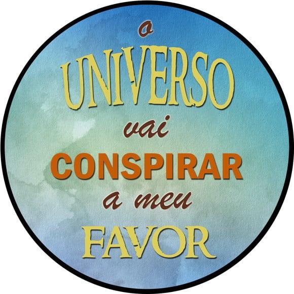 Quadro redondo frase Universo