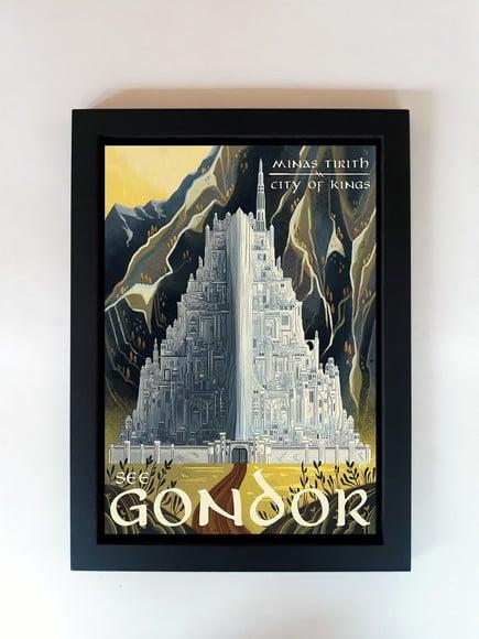 Quadro Senhor dos Anéis Terra Média Gondor