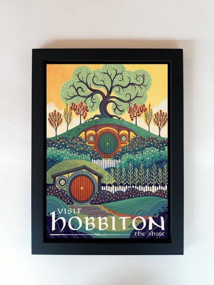 Quadro Senhor dos Anéis Terra Média Hobbiton