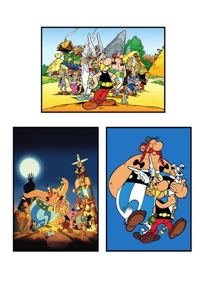 Trio de Placas Decorativas Asterix