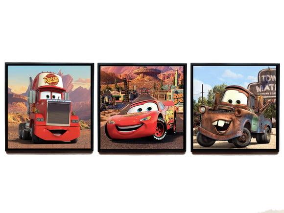 Trio de quadros Carros