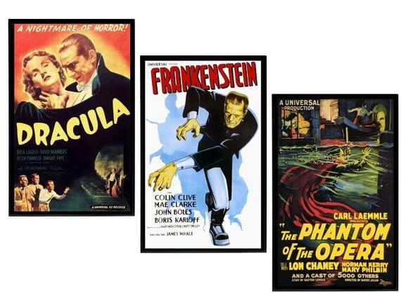 Trio de Quadros Cinema Clássico 2