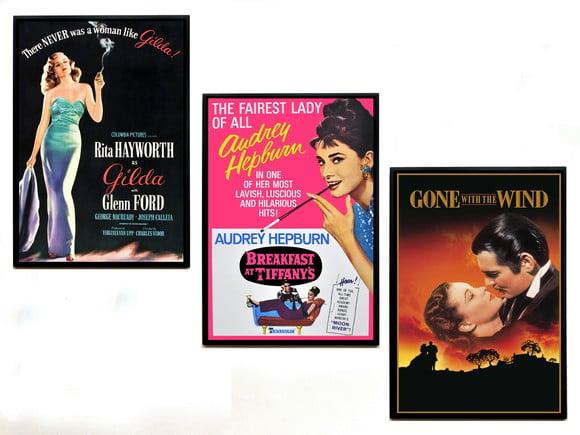 Trio de Quadros Cinema Diversos