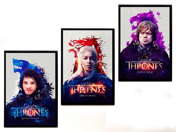 Trio de Quadros Game Of Thrones
