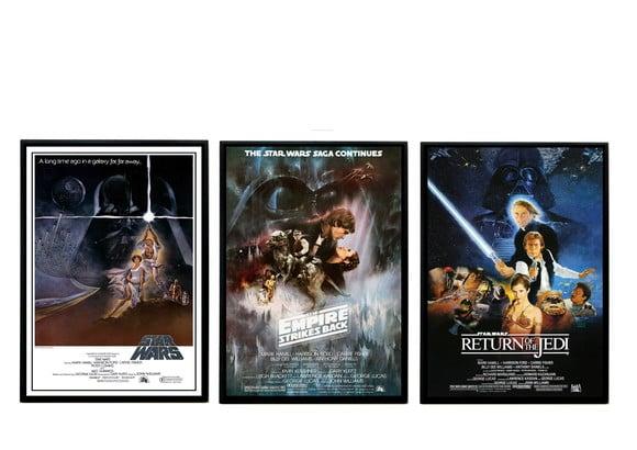 Trio De Quadros Star Wars Trilogia Clássica