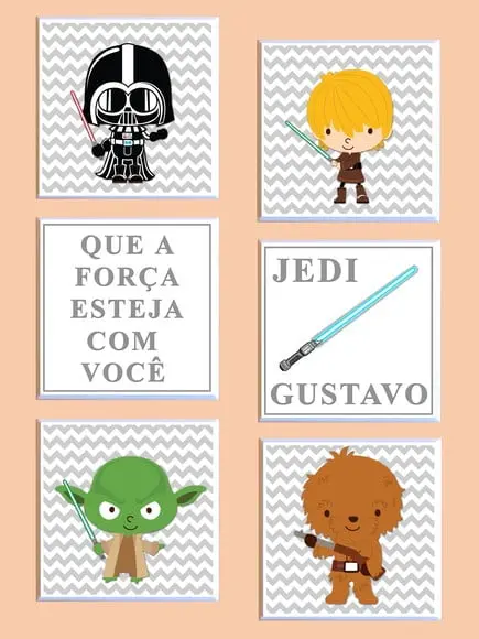 Conjunto de Quadros Star Wars Babies