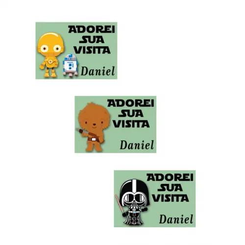 Conjunto de Quadros Star Wars Babies + 60 Tags