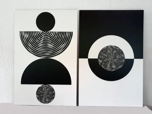 Dupla de Placas Impressão Uv Figuras Geométricas Pb