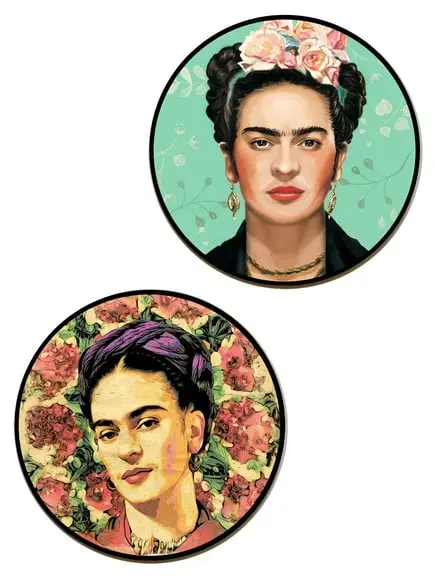 Dupla de Placas Redondas 25cm Frida 04