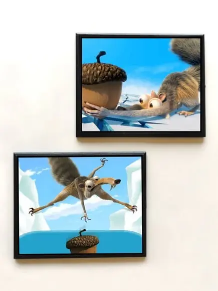 Dupla de quadros A Era do Gelo (Scrat)