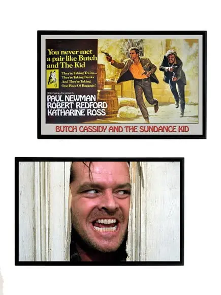 Dupla de Quadros Butch Cassidy e o Iluminado