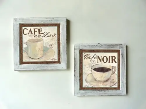 Dupla de Quadros Café Noir e Au Lait