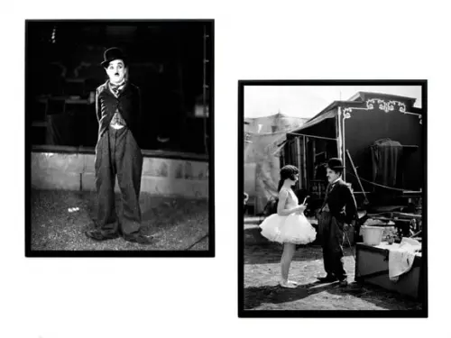 Dupla de Quadros Charles Chaplin o Circo