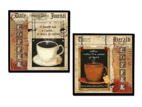 Dupla de Quadros Coffee Jornal