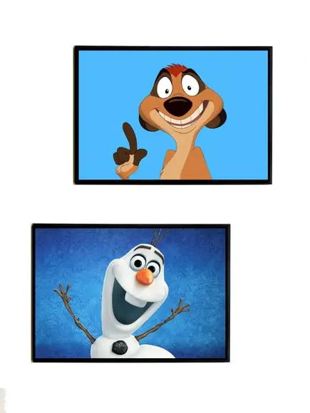 Dupla de Quadros Disney Timão e Olaf