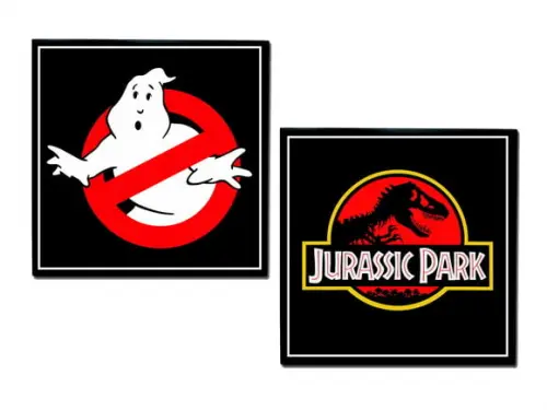 Dupla de Quadros Ghostbusters e Jurassic Park