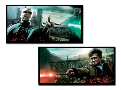 Dupla de quadros Harry Potter Duelo