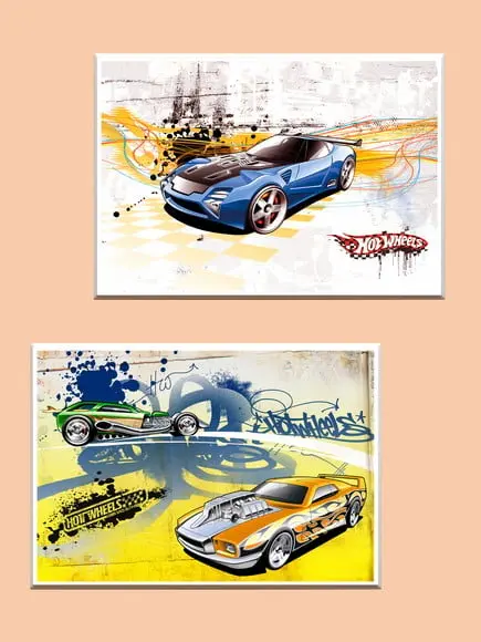 Dupla de Quadros Hot Wheels