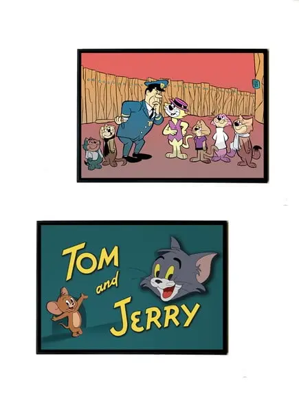 Dupla de Quadros Manda Chuva e Tom & Jerry